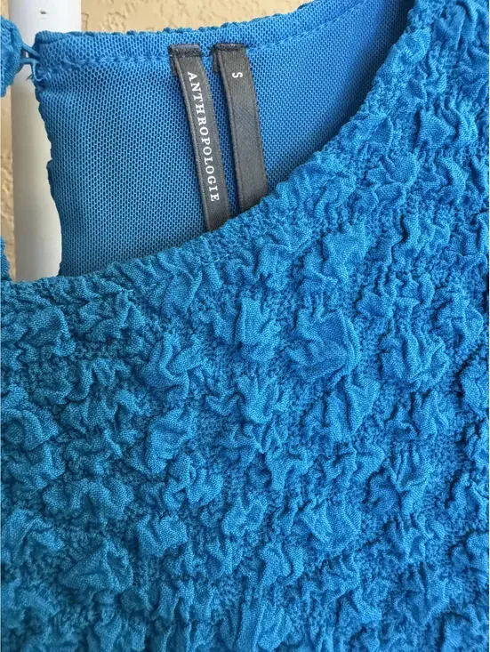 Anthropologie- Small Topaz Blue Dress - Picture 6 of 6